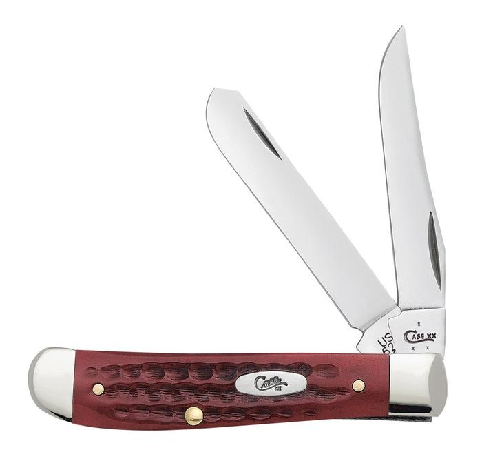 Pocket Worn® Old Red Bone Corn Cob Jig Mini Trapper Pocket Knife - Case® Knives